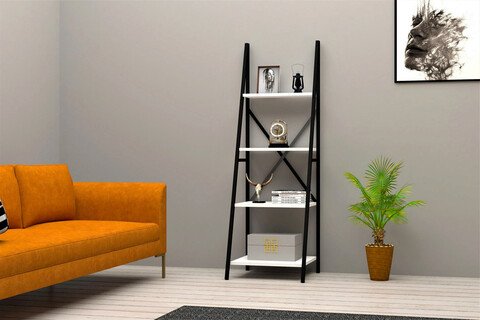 Corp biblioteca, puqa design, passi, 50x150x44 cm, pal, alb negru