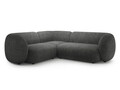 Coltar stanga 4 locuri, Kate, Micadoni, 252x220x76 cm, tesatura structurata, gri inchis melanj