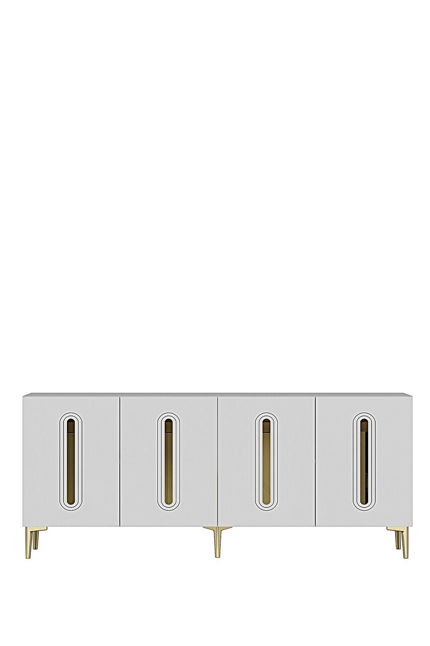 Consola, Hanah Home, Rany 180, 180x75x32 cm, Alb/Auriu — imaginea 5
