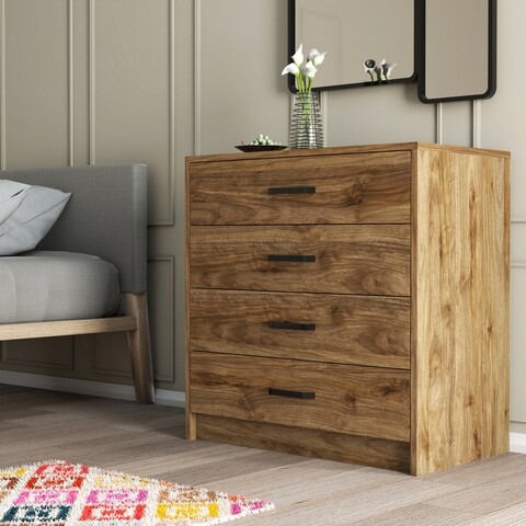 Comoda, Mezza, Grande 3600, 80 x 81.8 x 45 cm, pal melaminat, nuc 3600