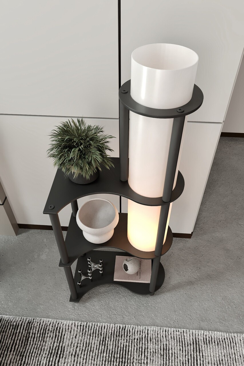 Lampadar, L'essentiel Maison, 666PTR1111, Negru - view 3