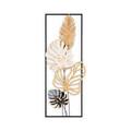Decoratiune de perete, Palm Leaves, Metal, Dimensiune: 32 x 90 cm, Multicolor