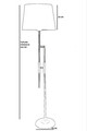 Lampadar, Luin, 534LUN4335, Metal, Negru