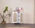 Bufet, Wolina, Bohem, 90x105x41 cm, MDF , Alb / Stejar