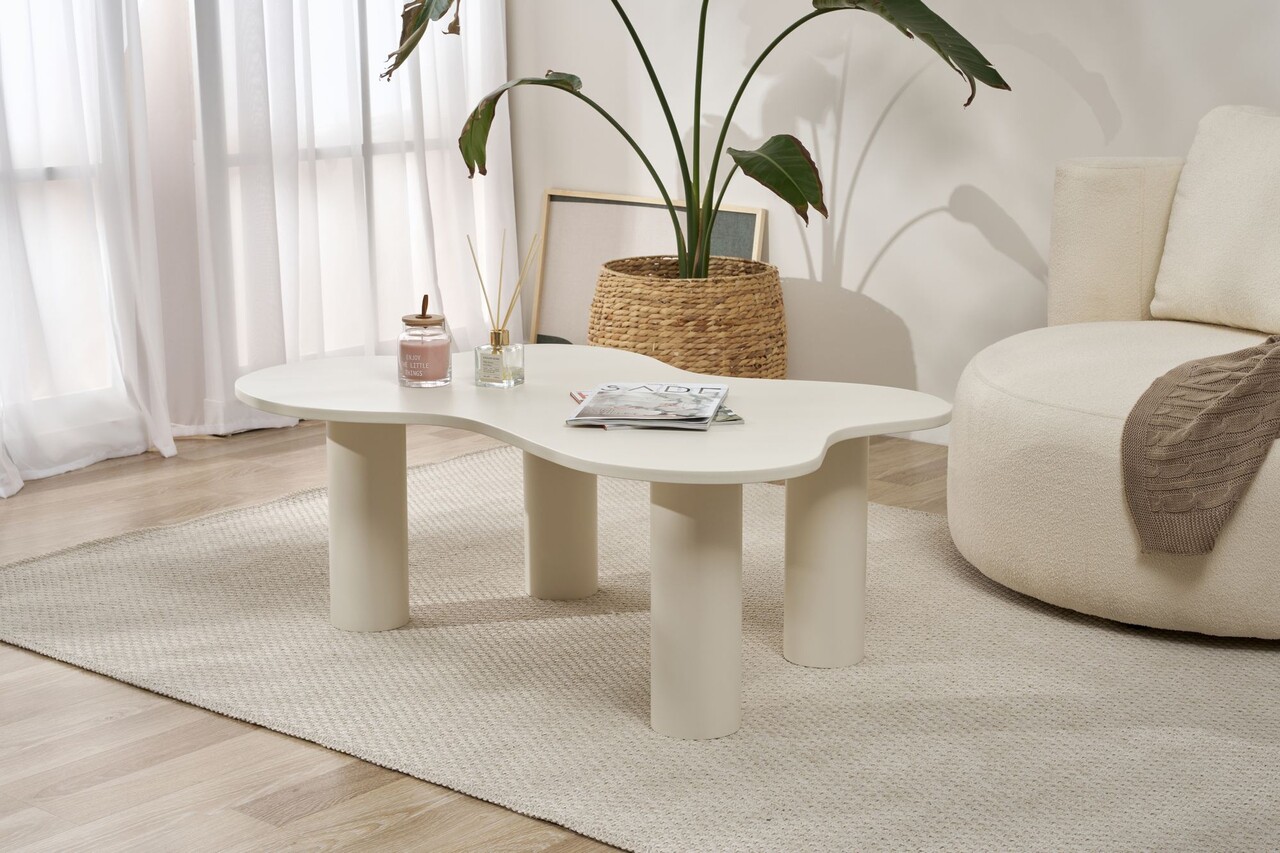 Set masuta de cafea, Rotexa, Bloom, Crem - 3 | YEO