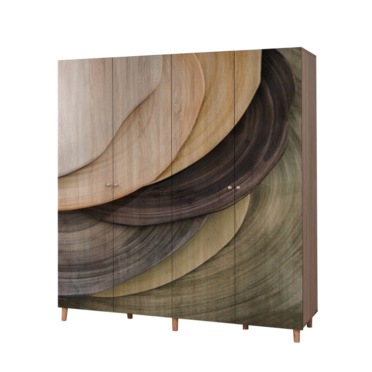 Dulap pentru haine, Vella, Loni 4 -977, 180x192x52 cm, PAL, Sonomo - 2 | YEO