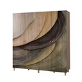 Dulap pentru haine, Vella, Loni 4 -977, 180x192x52 cm, PAL, Sonomo