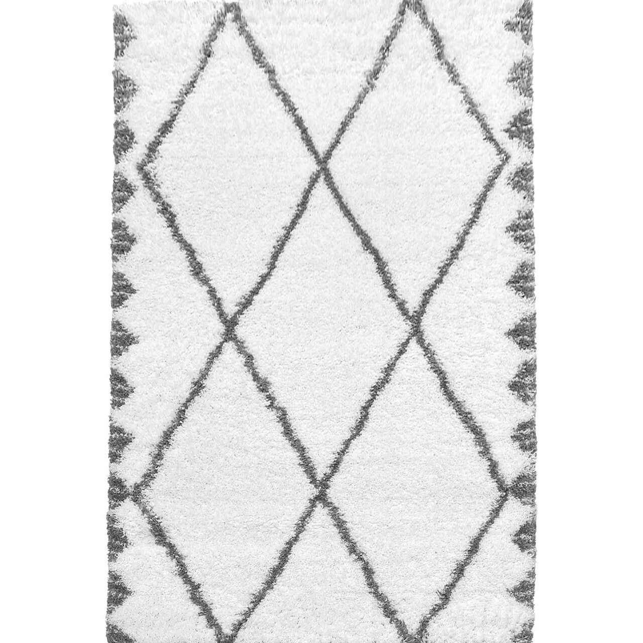 Covor, 3892A White, Gri  , 80x150 cm, Polipropilena , Alb/Gri - 1 | YEO