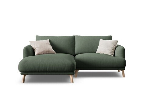 Coltar stanga 3 locuri, Naomi, Micadoni Home, 200x170x75 cm, tesatura structurata, verde muschi