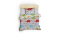 Set cuvertura Single 160x220 cm, 2 piese, Dinazorus - White, EnLora Home, 65% bumbac / 35% poliester, umplutura din fibre
