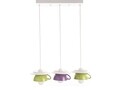 Lustra Afternoon tea, Deco Republic, E27, 3x60W, ceramica, verde/mov