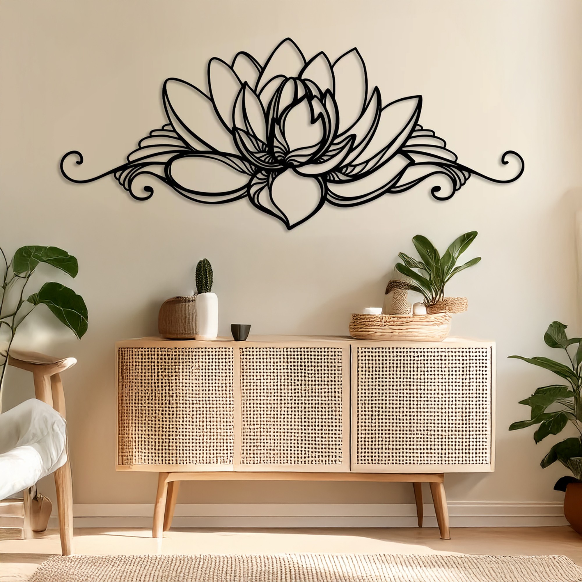 Decoratiune de perete, DCV-1069-MT, Dimensiune: 80 x 35 cm, Negru