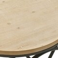 Masa pentru gradina Bicycle, InArt, 94x60x70 cm, metal/lemn, bej/negru