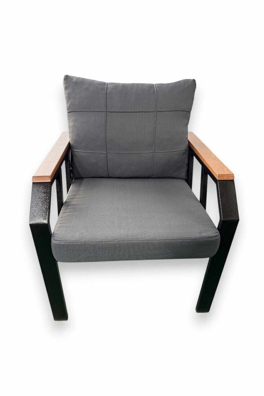 Set mobilier de gradina, Hanah Home, Nergiz 2+1+1, Metal, Albastru inchis - view 3