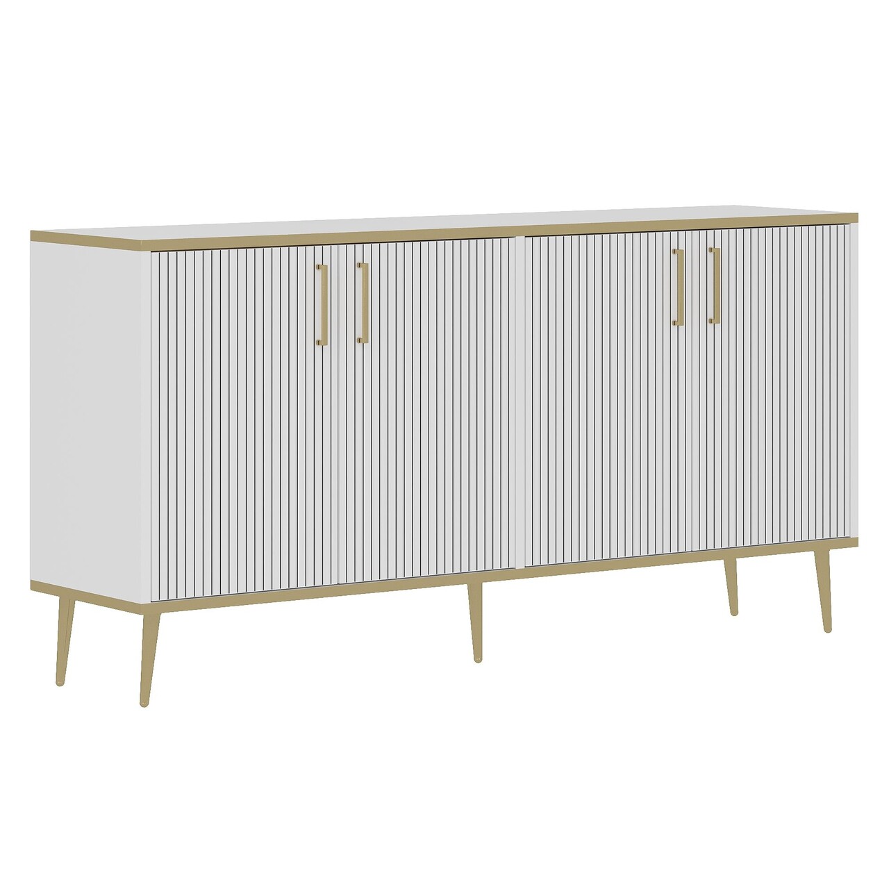 Consola, Hanah Home, Poly, 150x75x36 cm, PAL, Alb - view 5