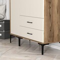 Dulap pentru haine, Hommy Craft, Kumsal ST, 120x47.5x201.4 cm, PAL, Maro/Crem