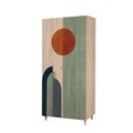 Dulap pentru haine, Vella, Lidya 2 -972, 90x192x52 cm, PAL, Sonomo