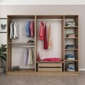 Dulap pentru haine, Hanah Home, Nisa, 225x210x52 cm, Dore