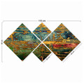 Set 4 tablouri decorative, 4MDF10944245, MDF, Imprimat UV, Multicolor