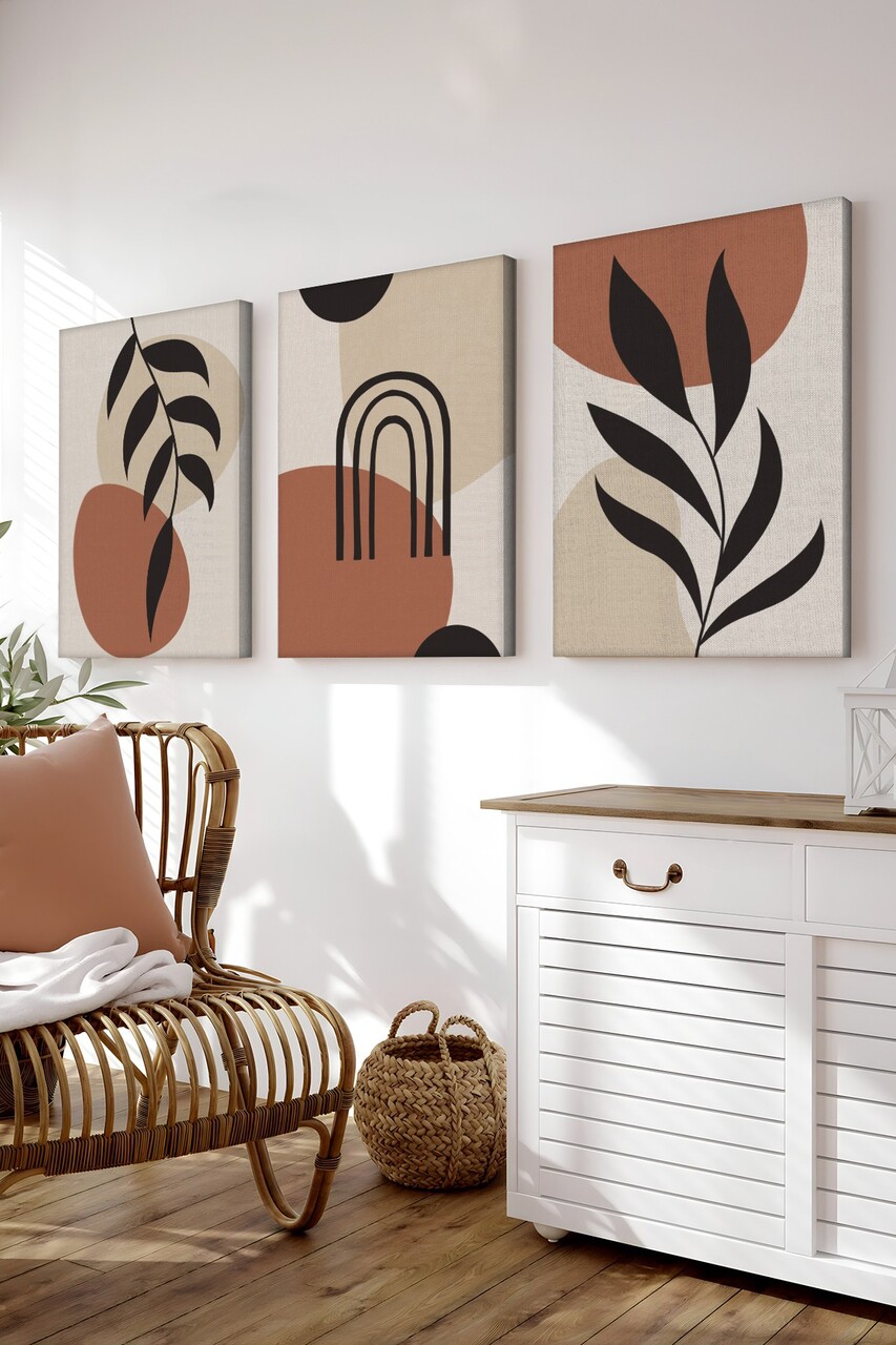 Set 3 tablouri decorative 3Cnvs9 50 x 70 cm 3 piese Multicolor