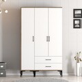 Dulap pentru haine, Hommy Craft, Kumsal ST, 120x47.5x201.4 cm, PAL, Nuc/Alb