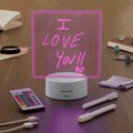 Panou de mesaje si notite cu LED Lemo, InnovaGoods, RGB, USB, 15 x 9.5 x 19 cm