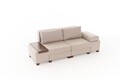 Canapea extensibila 3 locuri, Balcab Home, 825BLC4312, Lemn, Crem
