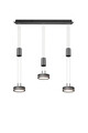 Lustra Franklin, TRIO, 85x14x150 cm, 9W, 3x SMD, aluminiu, antracit