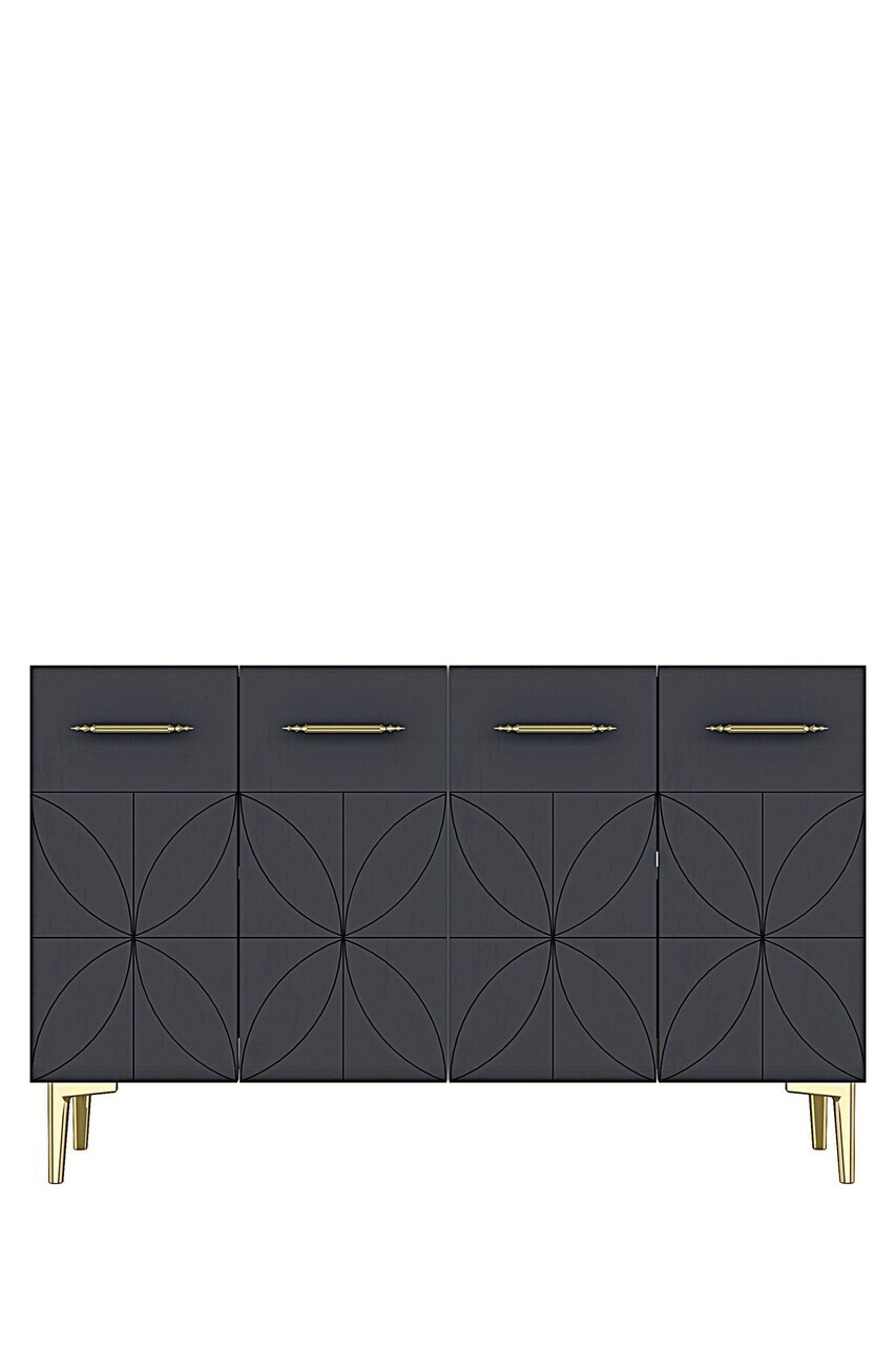 Consola, Hanah Home, Eliz 120, 120x75x32 cm, Antracit — imaginea 5