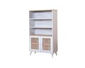 Corp biblioteca, Wolina, Goose, 90x158x41 cm, Corp: 100% MDF, Alb / Stejar