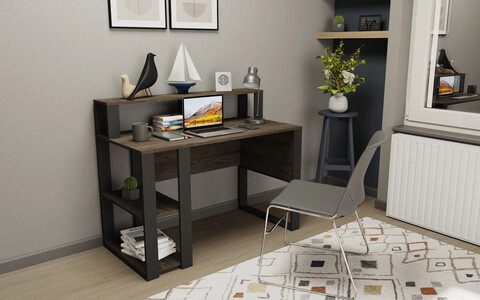 Birou, retricy, queens, 120x59.6x95.2 cm, pal, wenge / antracit