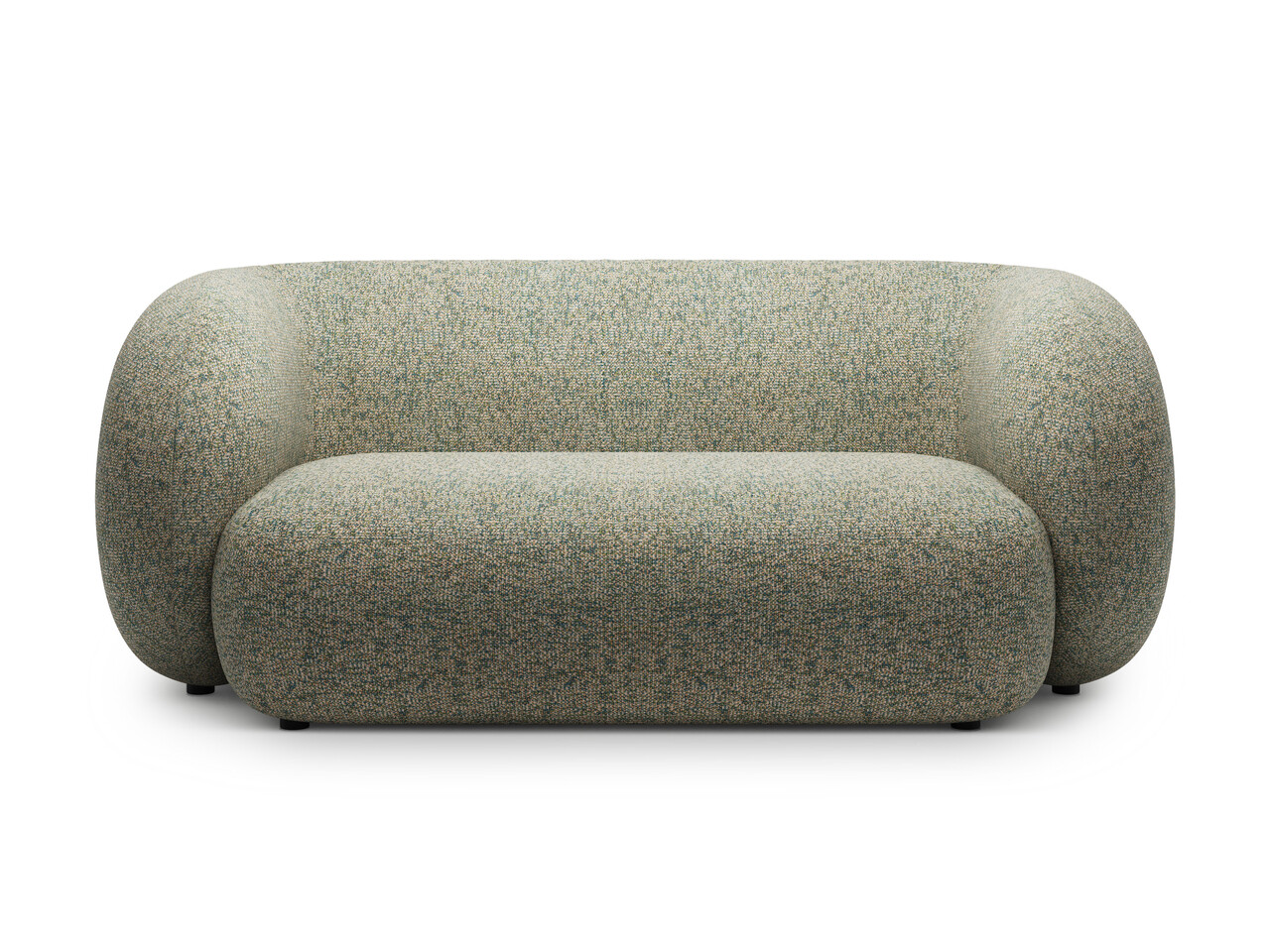 Canapea modulara 2 locuri, Kate, Micadoni, 183x99x76 cm, tesatura structurata, verde muschi melanj