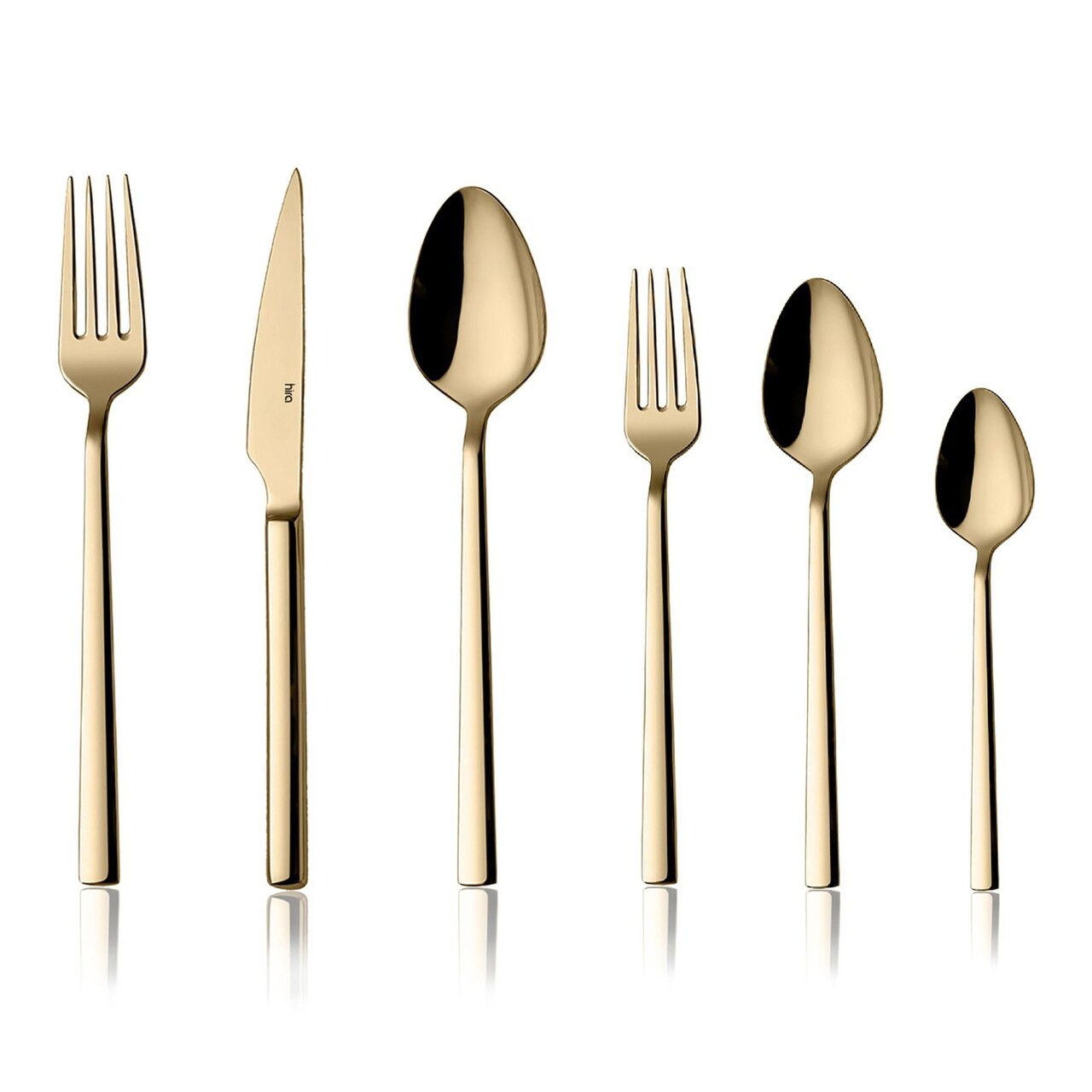 Set tacamuri, Hermia, 294HRO1143, Furculiță de masă: 21 x 2,5 cm (6 bucăți), Auriu - imagine 4