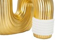 Vaza decorativa Bann Big, Mauro Ferretti, 15.3x13x30.5 cm, polirasina, auriu/alb