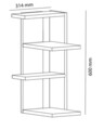 Raft de perete Milano, Arnetti, 31.4 x 16.8 x 60 cm, alb
