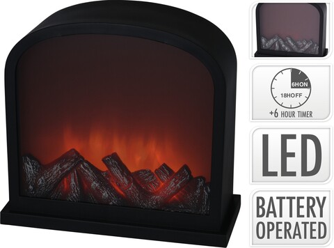 Lampa fireplace, 30x13x28 cm, polipropilena,multicolor