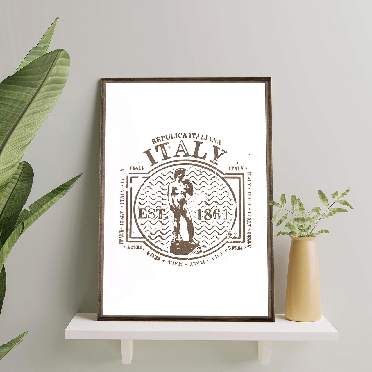 Tablou decorativ TD019 Lemn Desenat manual Natural