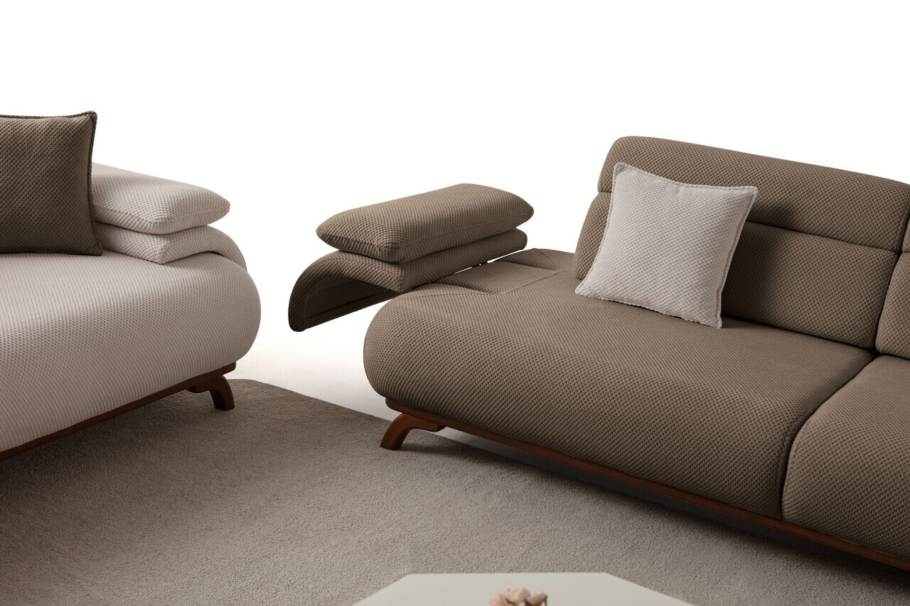Canapea 3 locuri, Atelier del Sofa, 752EST1153, Lemn de carpen/PAL melaminat, Pământ - view 8
