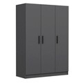 Dulap pentru haine, Minerva, Kale Anthracite, 135x210x52 cm, PAL, Antracit