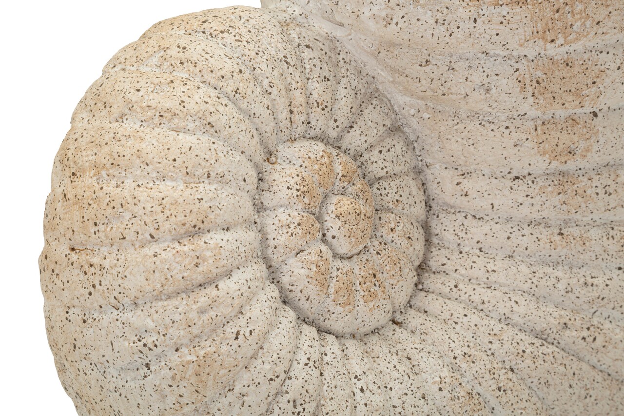 Vaza decorativa, Mauro Ferretti, Shell -A, 33x19x23 cm, oxid de magneziu, bej - imagine 5