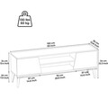 Comoda TV, Minima, Marelli, 150 x 54 x 35 cm, pal melaminat, stejar/alb