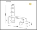 Mobilier living Raffline, 1 corp, 124x30x100 cm, PAL , stejar