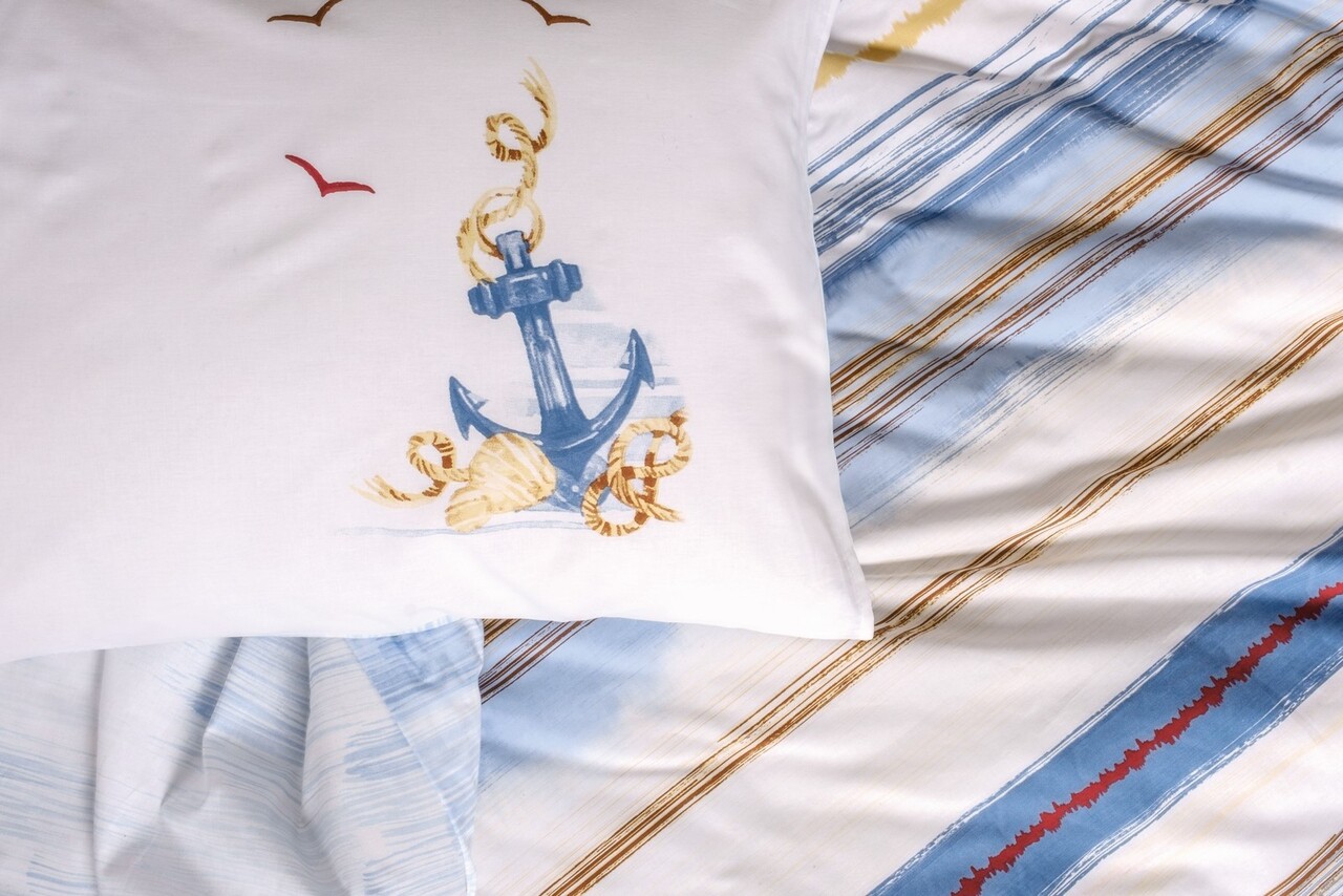 Lenjerie de pat dubla, Moreno - Blue, Cotton Box, Bumbac Ranforce