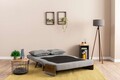 Canapea extensibilă cu 2 locuri, Futon, 859FTN2723, Metal , Gri deschis