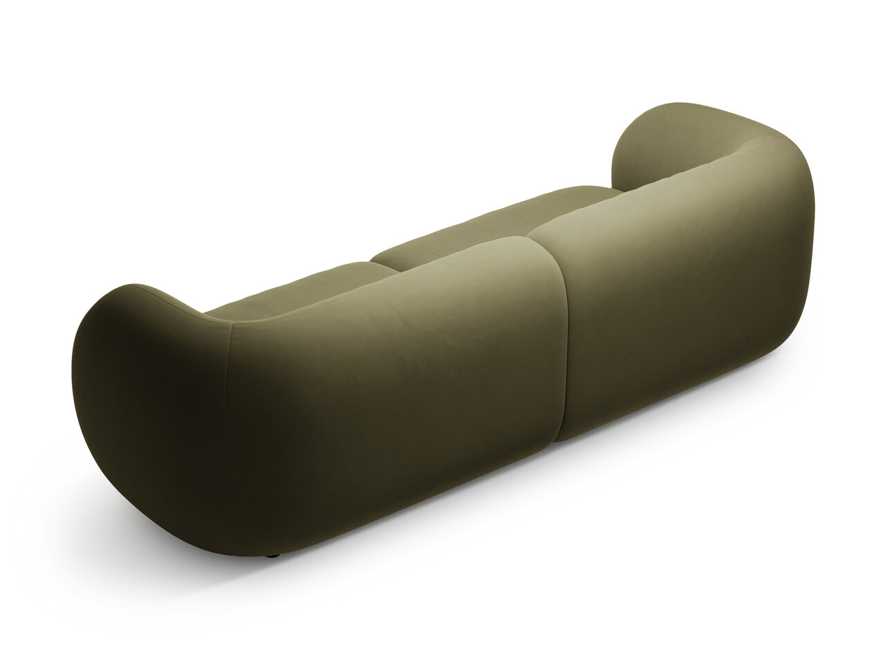 Canapea modulara 4 locuri, Kate, Micadoni, 243x99x76 cm, catifea, verde - 1 | YEO