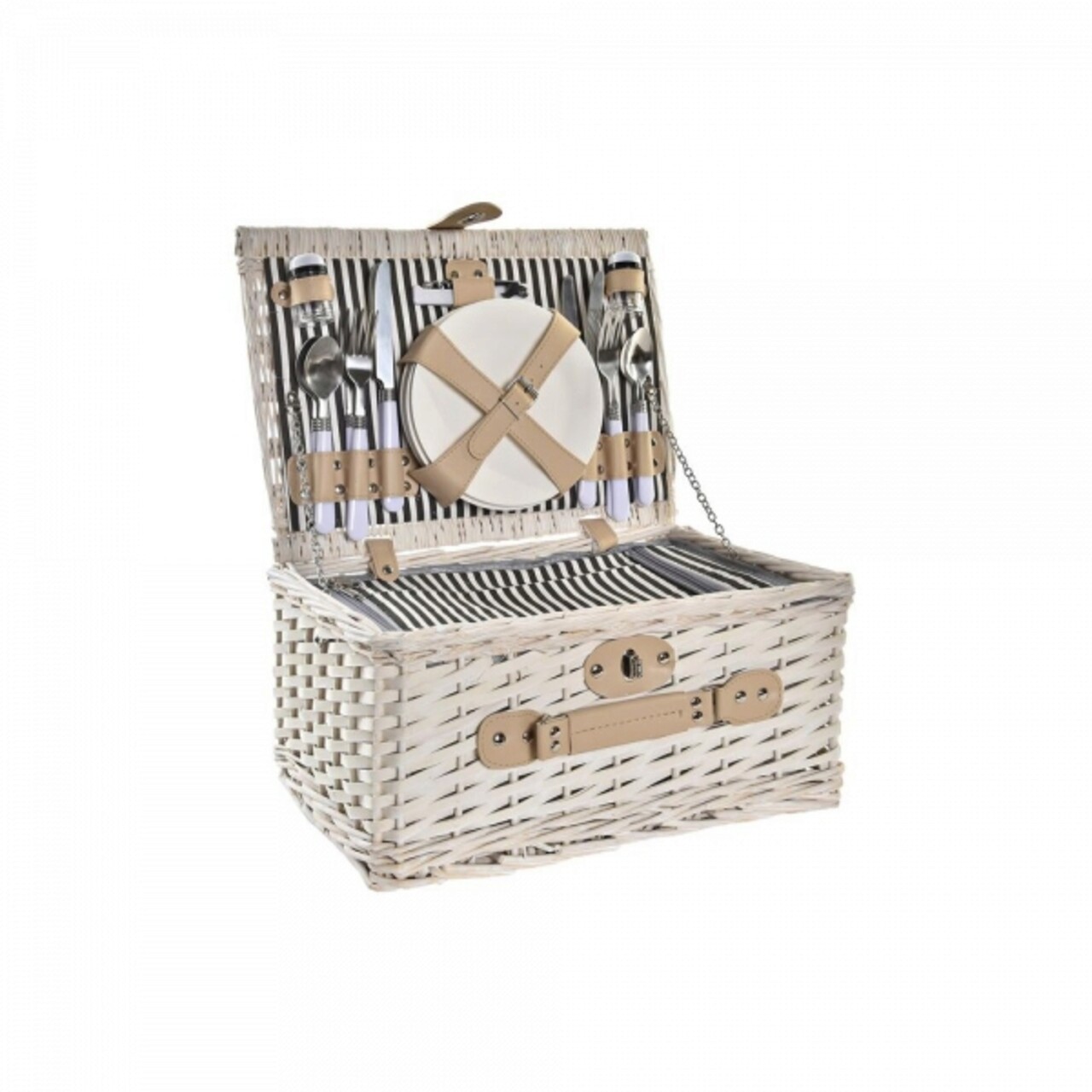 Cos De Picnic Pentru 4 Persoane, DKD Home Decor, 40 X 28 X 20 Cm  , Rachita, Bej