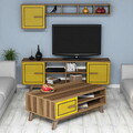 Set mobilier living, Hommy Craft, Ayla, Nuc / Galben