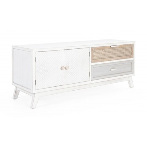 Comoda cu 2 sertare si 2 usi, clotilde, bizzotto, 120x40x50 cm, lemn de brad