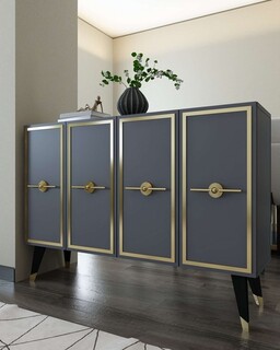 120x80x29.6 cm, Antracit;Auriu