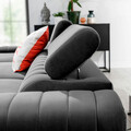 Coltar extensibil stanga 3 locuri ELTAP, LT-03NU, Grayson, 278x205x92 cm, lemn/poliester, gri
